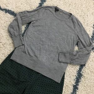 Talbots Merino Wool Grey Sweater Sz L